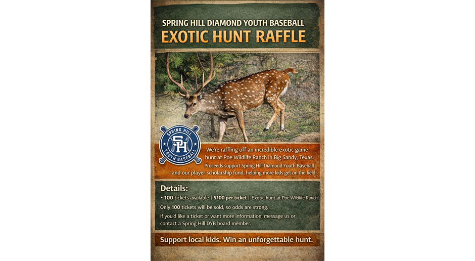 SHDYB Exotic Game Hunt Raffle